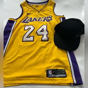 Nike Los Angeles Lakers Jersey Kobe Bryant 24 + Kobe Black Mamba Hat